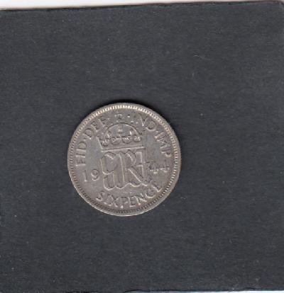 Beschrijving: 6 Pence GEORGIUS VI